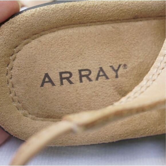 Array Tan Leather Chunky Slingback Fisherman Sandals - Picture 8 of 9